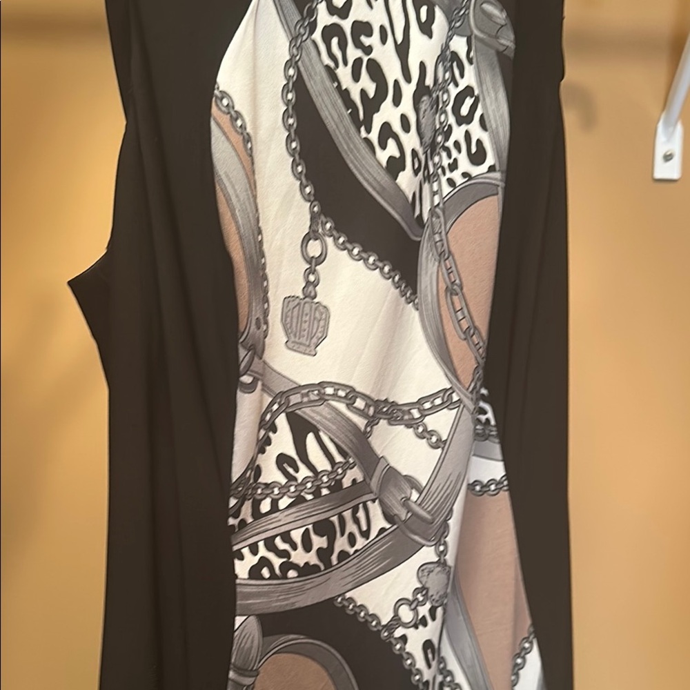 R&M Richards Black and White Mini Dress